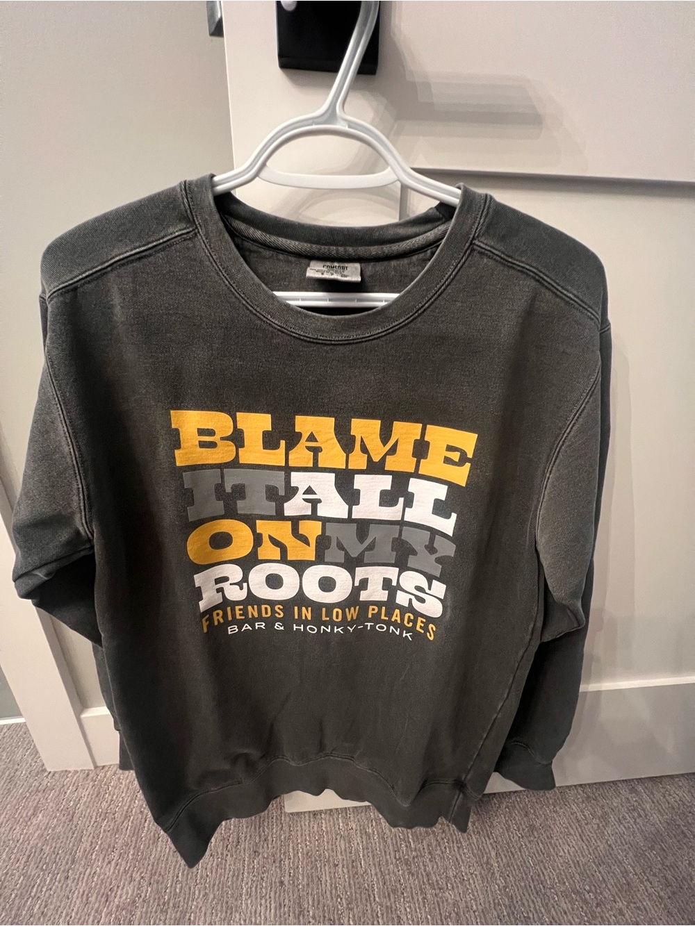 Garth Brooks “Blame it all on my Roots” crewneck sweater, like new, size small